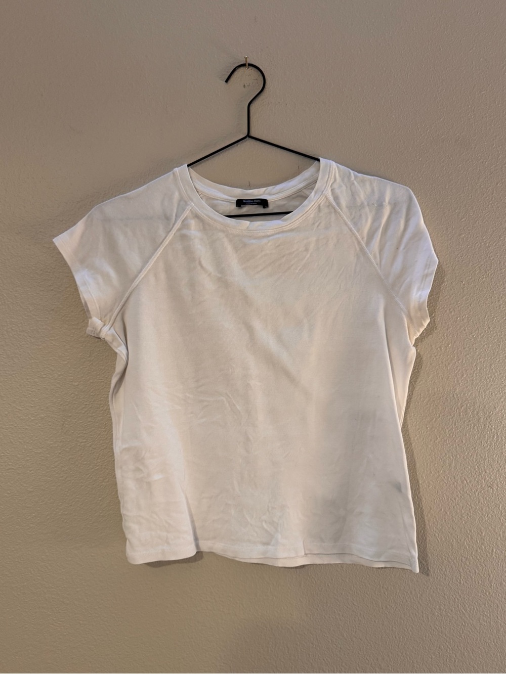 Massimo Dutti White Short Sleeve Crew Tee